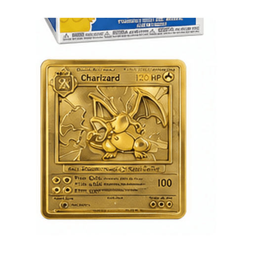 Gold Charizard — Metal Card