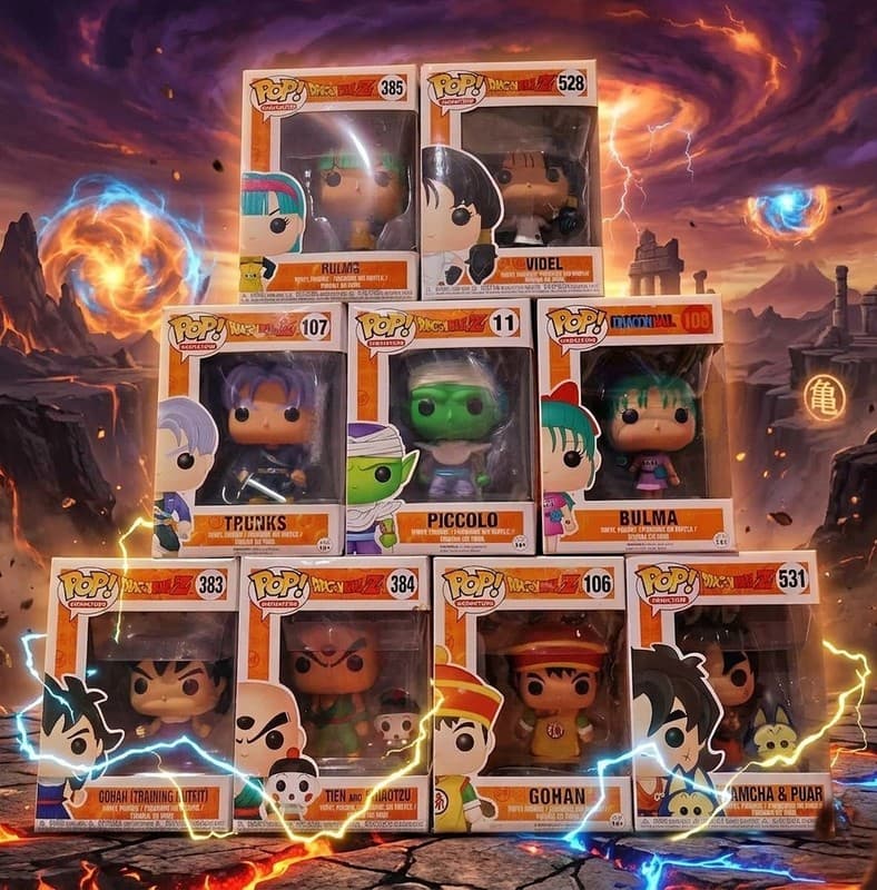Funko Pop Dragon Ball Z Lot Bulma Trunks Piccolo Gohan Tien Yamcha Figures New