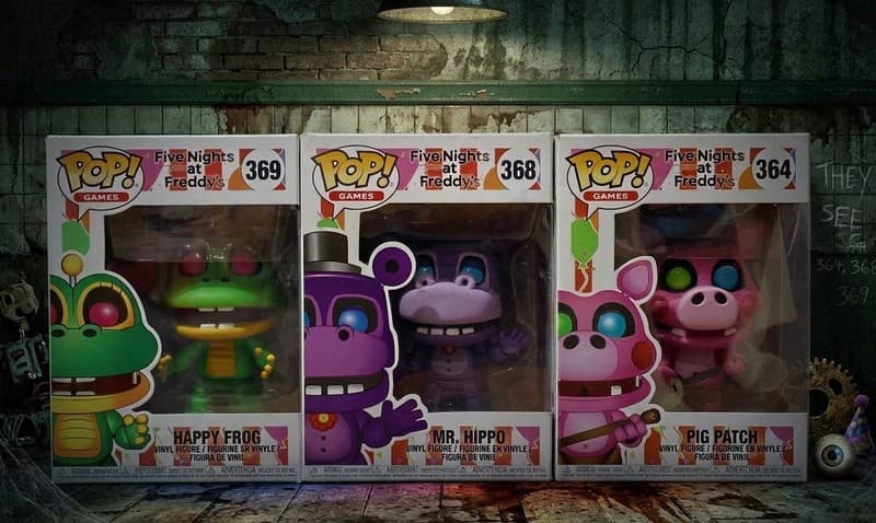 Funko Pop Five Nights at Freddy's Lot Happy Frog 369 Mr Hippo 368 Pigpatch 364