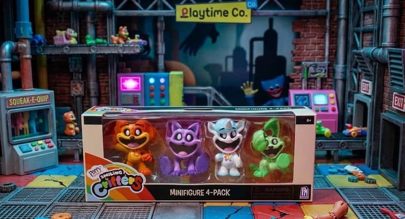 Poppy Playtime Smiling Critters Minifigure 4-Pack DogDay CatNap Figures PhatMojo