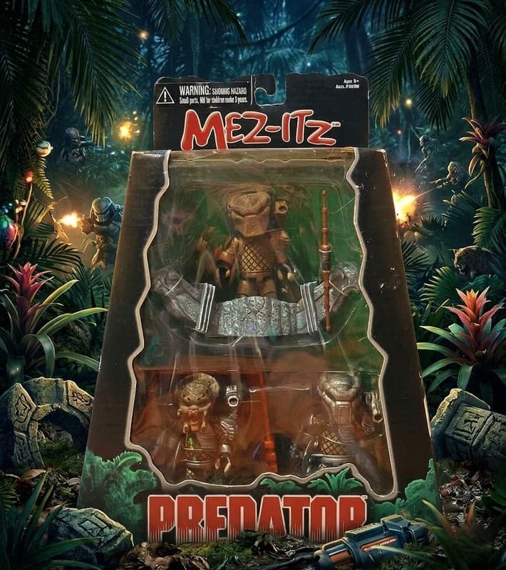 Vintage 2003 Mezco Mez-Itz Predator 3 Pack Mini Action Figure Set Brand New NIB